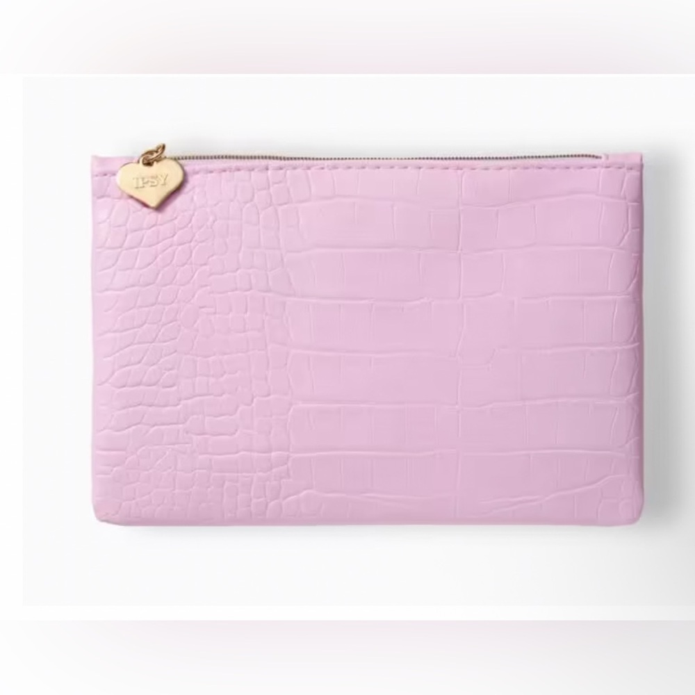💙4/$20 Ipsy Pink Crocodile Texture Cosmetics Bag